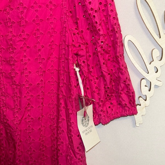 Pink Eyelet Midi Tryall Dress - Picture 7 of 10